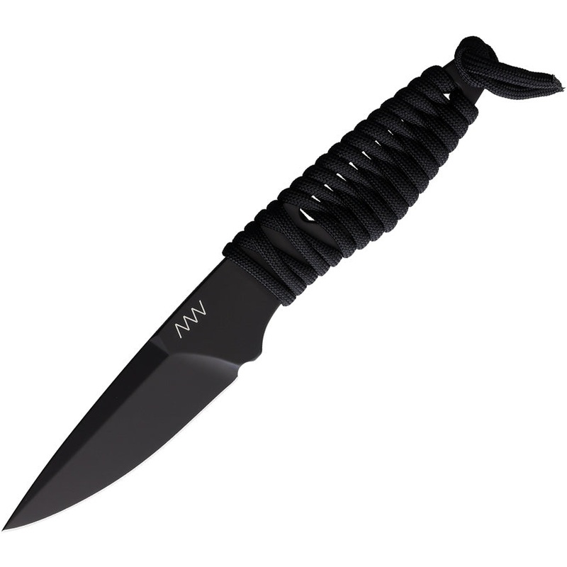 Acta Non Verba Knives P100 Black Paracord Sleipner Fixed Blade Knife P100037   - On Sale