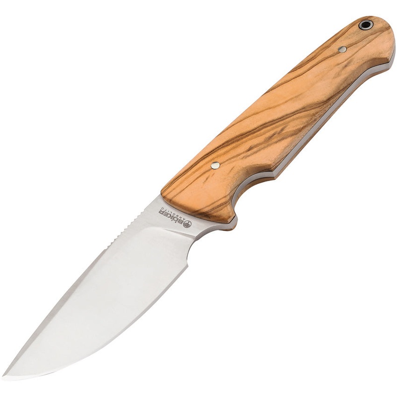 Boker Arbolito Vultur Olivewood Stainless Fixed Blade Knife w/ Sheath 02BA415
