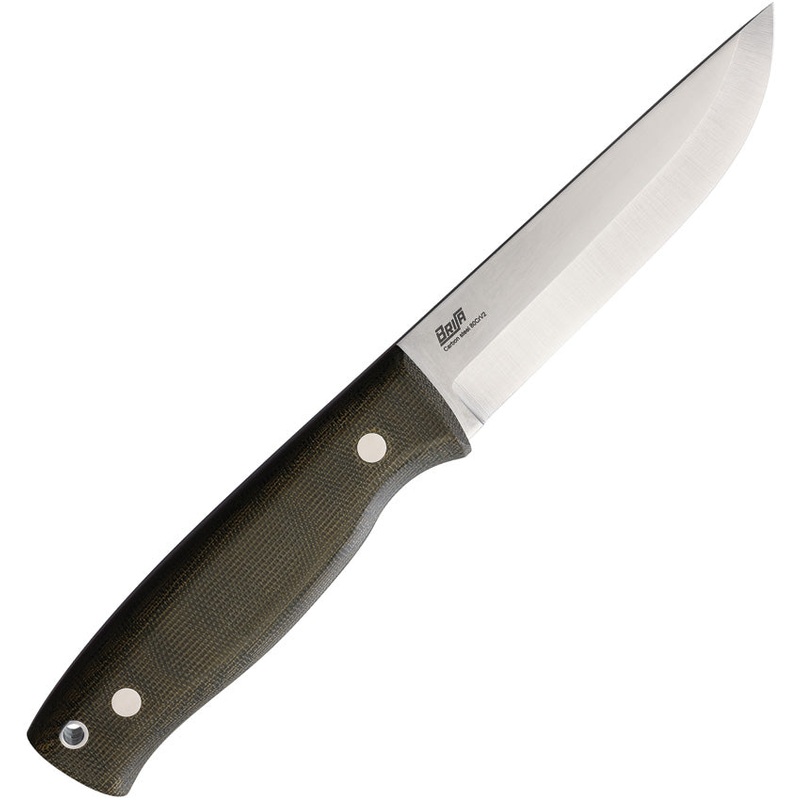Brisa Trooper 115 Green Micarta 80CrV2 Steel Fixed Blade Knife w/ Sheath 302