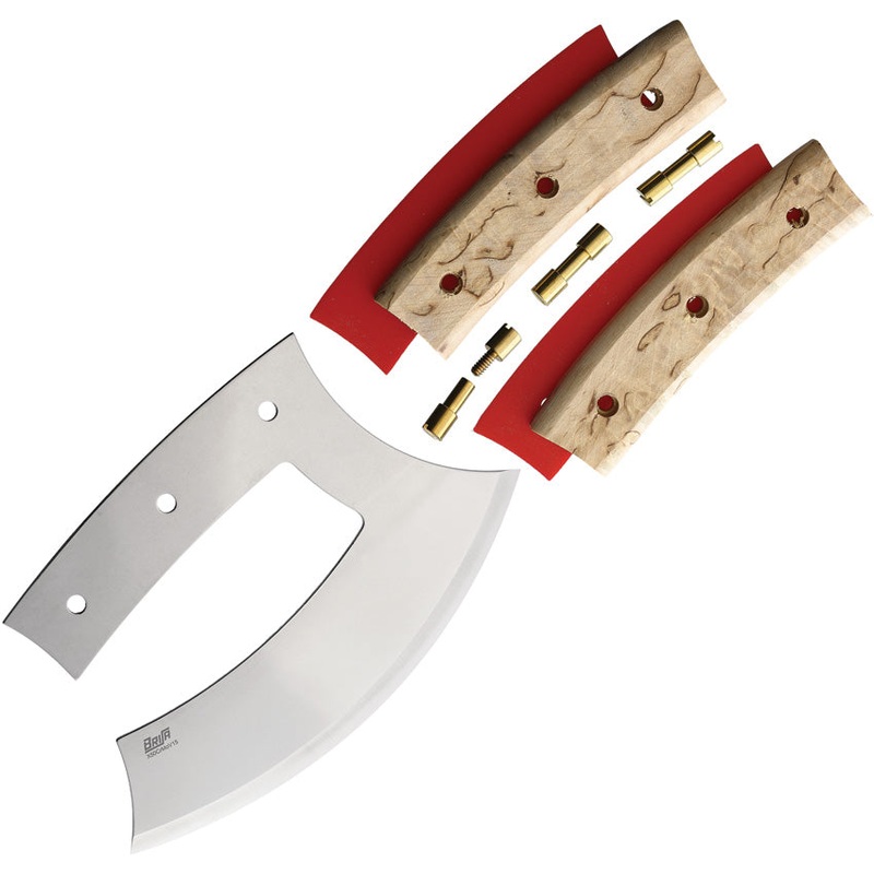 Brisa Ulu 150 Kit Curly Birch Stainless Steel Fixed Blade Knife w/ Sheath 28010   - On Sale