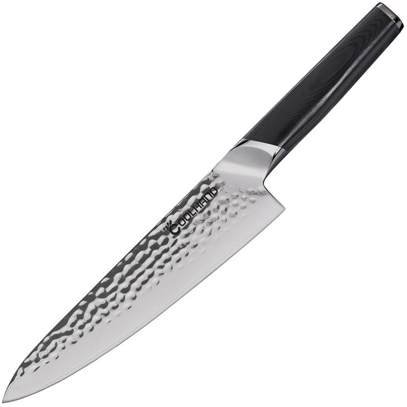 Coolhand Chef's Black Smooth G10 440C Stainless Kitchen Knife 7198CG10   - On Sale