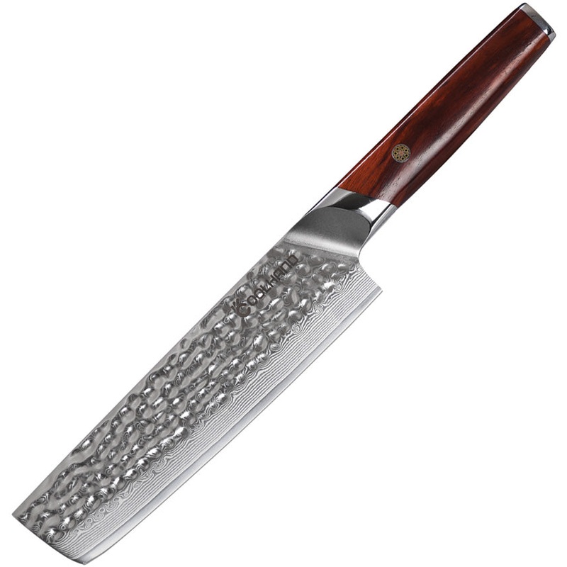 Coolhand Nakiri Cocobolo Wood Damascus Steel Kitchen Knife 7197DCB   - On Sale