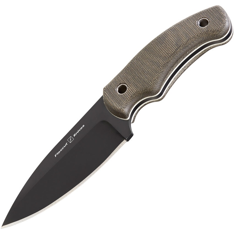 Flexcut Hawthorne Nomad OD Green Micarta 1095HC Steel Fixed Blade Knife H3C   - On Sale