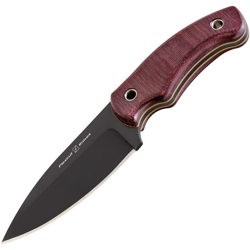 Flexcut Hawthorne Nomad Red Coral Micarta 1095HC Steel Fixed Blade Knife H3A   - On Sale