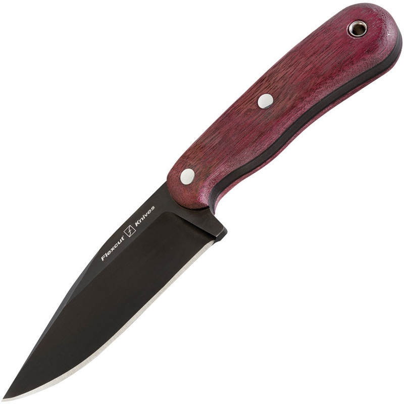 Flexcut Hawthorne Seeker Purpleheart Wood 1095HC Steel Fixed Blade Knife H4B   - On Sale