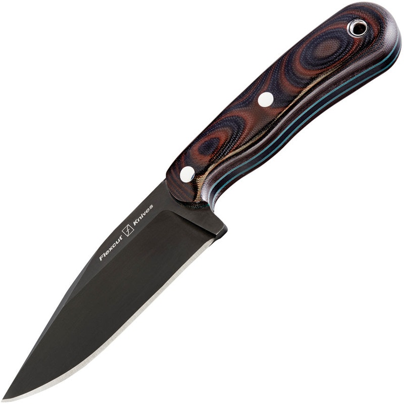 Flexcut Hawthorne Seeker Red & Black G10 1095HC Steel Fixed Blade Knife H4A   - On Sale