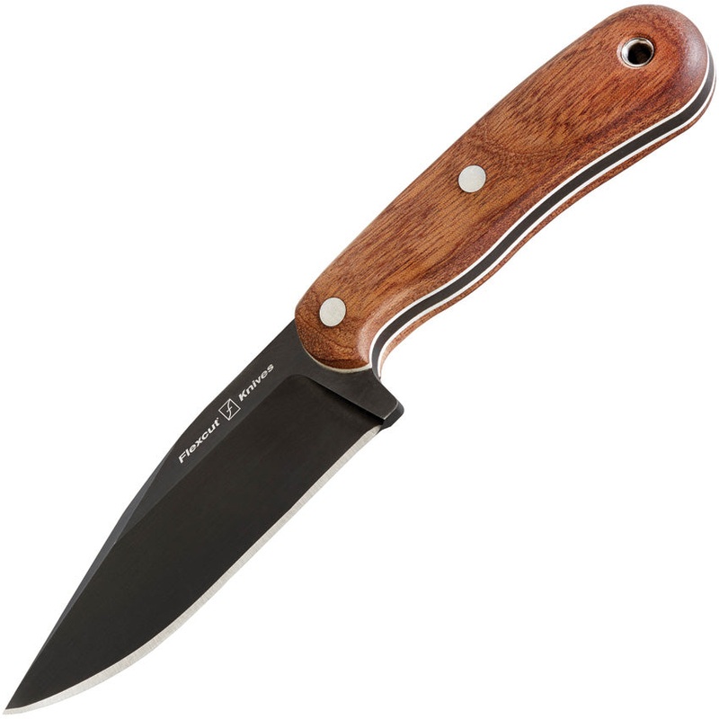 Flexcut Hawthorne Seeker Sapele Wood 1095HC Fixed Blade Knife H4C   - On Sale