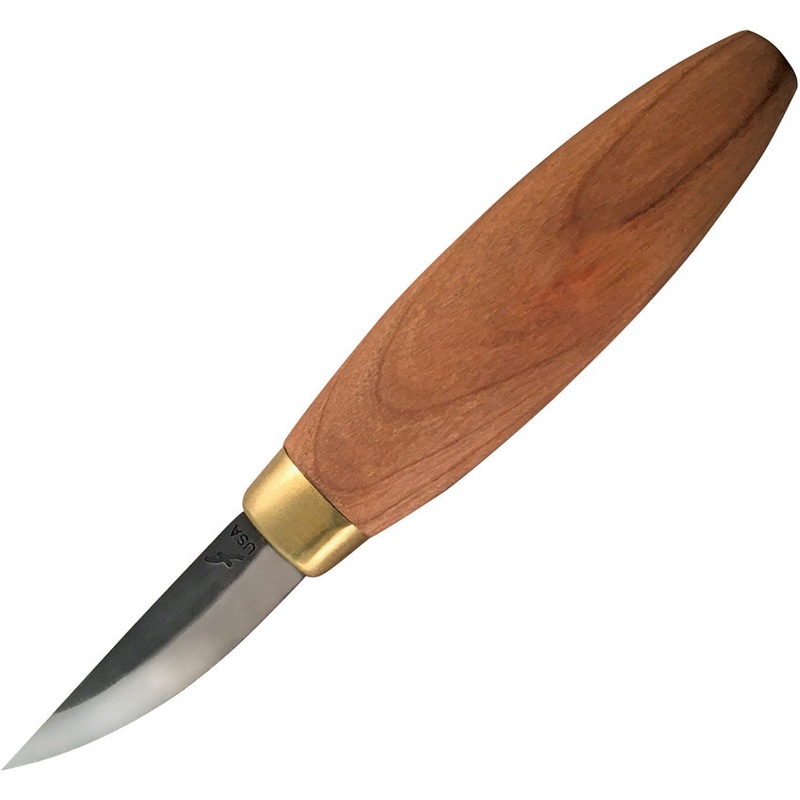 Flexcut Stub Sloyd Brown Wood Carbon Steel Clip Point Fixed Blade Knife KN53