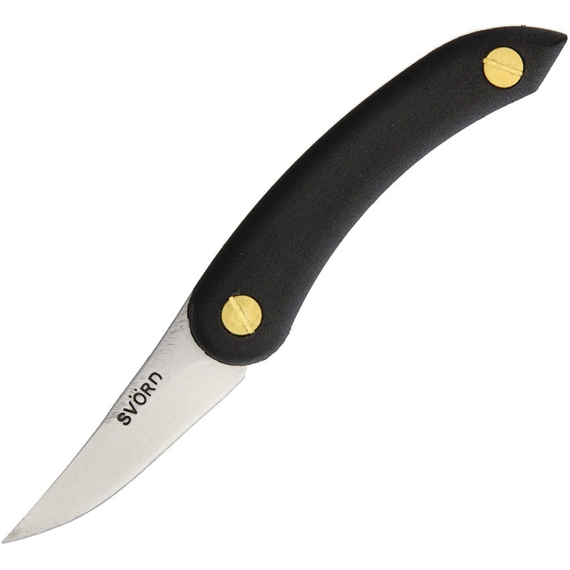 Svord Chip Thwitel Whittler Black Polypropylene 15N20 Fixed Blade Knife CHWBK