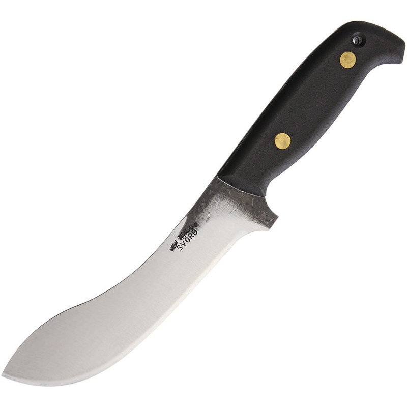Svord Curved Skinner Black Smooth Carbon Steel Fixed Blade Knife 67L