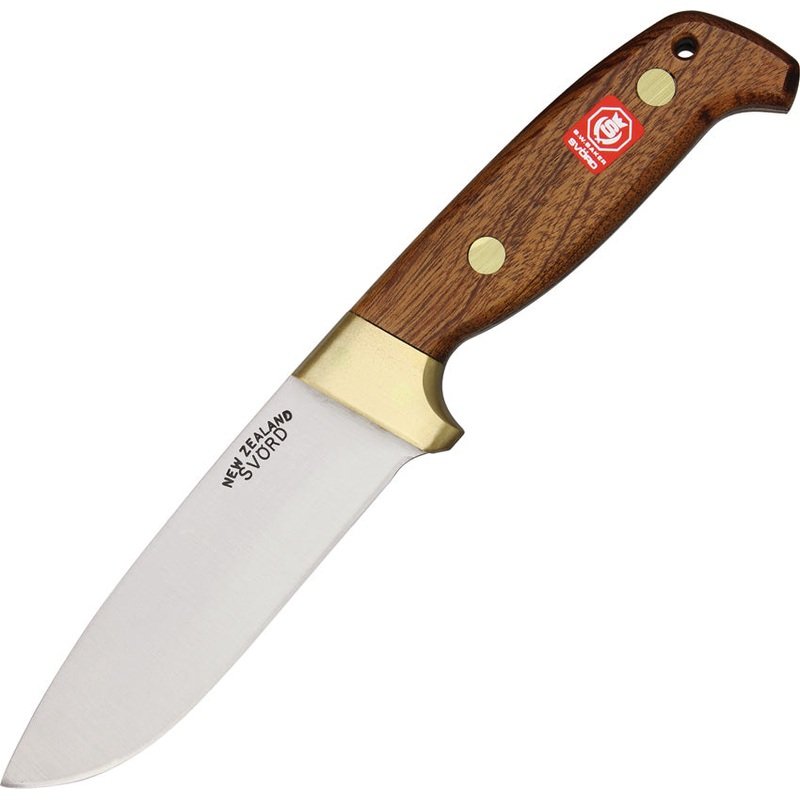 Svord Deluxe Drop Point Hunter Brown Wood Stainless Fixed Blade Knife 370BB