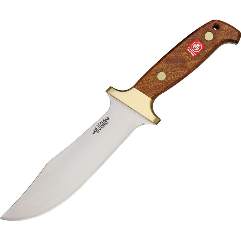 Svord Deluxe Hunter Brown Wood Stainless Steel Fixed Blade Knife 280H