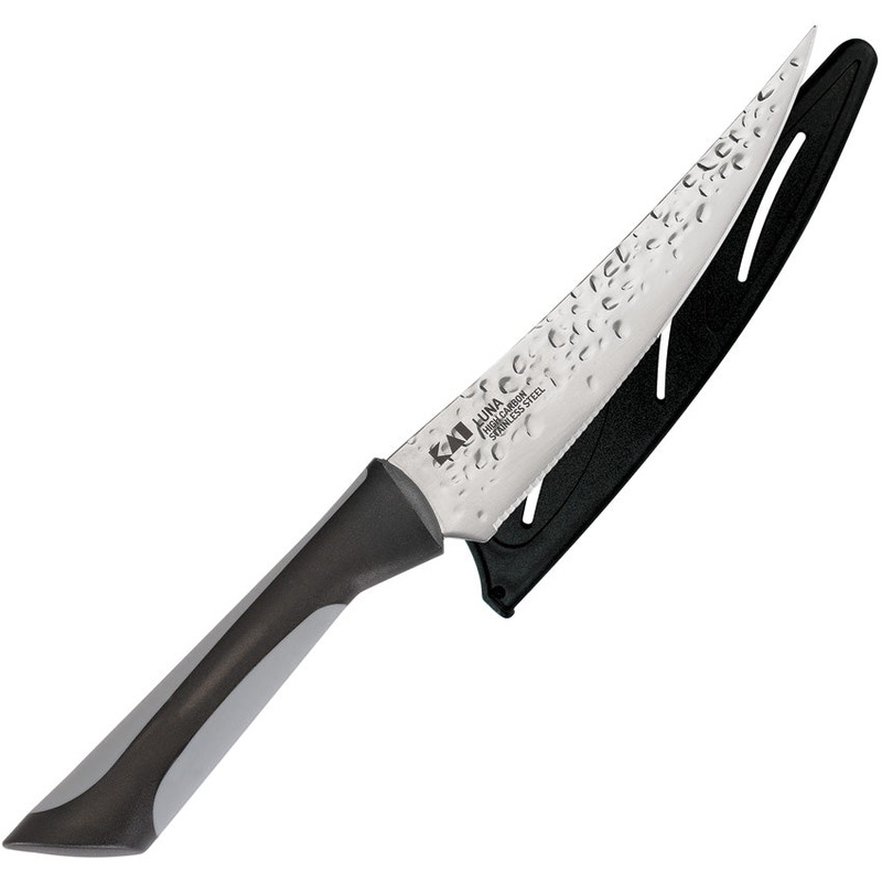 Kai USA Luna Utility Black & Grey Carbon Steel Kitchen Knife 7061