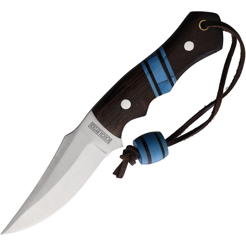 Rough Ryder Turquoise & Wenge Wood Stainless Fixed Blade Knife 2591