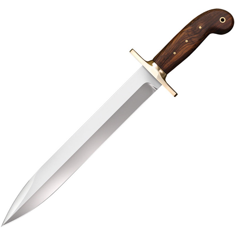 Cold Steel 1849 Riflemans Brown Wood 1085HC Steel Fixed Blade Bowie Knife 88GRB