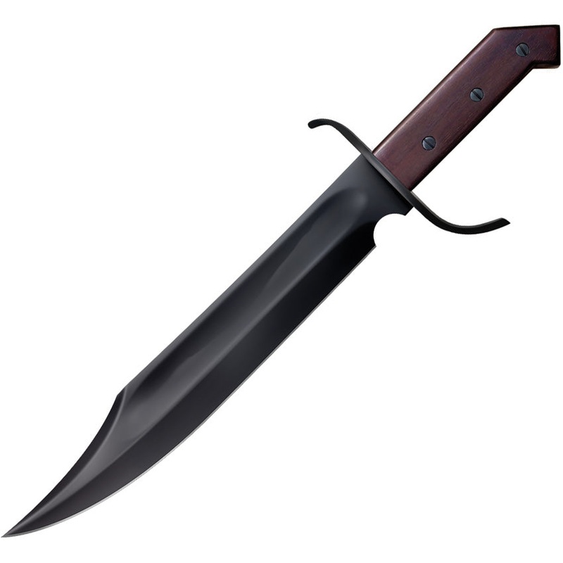 Cold Steel 1917 Frontier Bowie Wood 1085 Carbon Steel Fixed Blade Bowie Knife 88CSAB