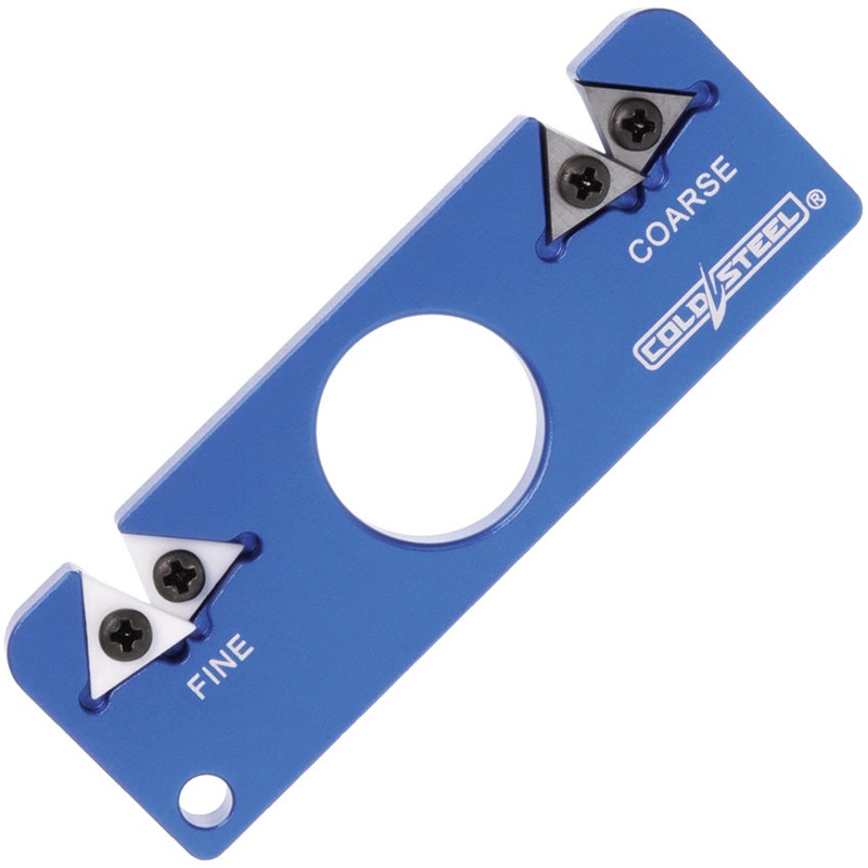 Cold Steel 2-in-1 Blue Coarse Carbide & Ceramic Knife Sharpener KS21CC
