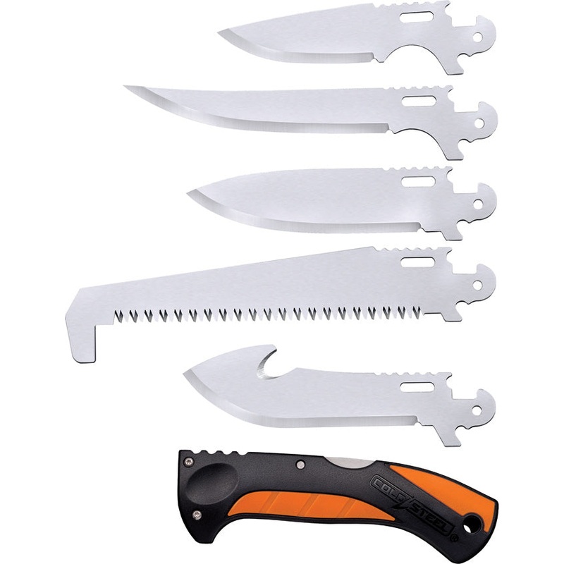 Cold Steel Click N Cut Field Kit Black & Orange Stainless Knife Set CCFLDKIT