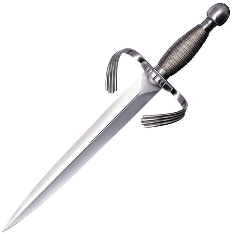 Cold Steel Large Parrying Dagger Wire Wrapped 1055HC Fixed Blade Dagger 88EKA