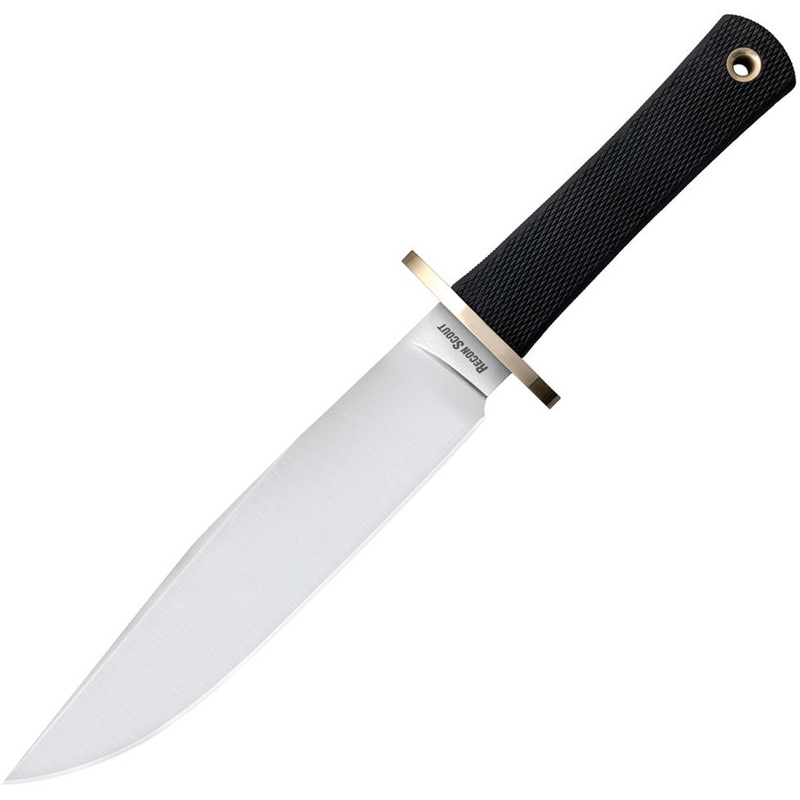 Cold Steel Recon Scout Bowie Black Smooth Carbon Steel Fixed Blade Knife 37RS