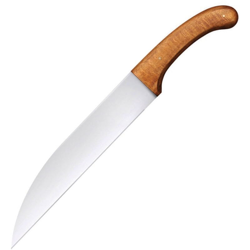 Cold Steel Woodsmans Sax Brown Hardwood 1055HC Steel Fixed Blade Bowie Knife 88HUA