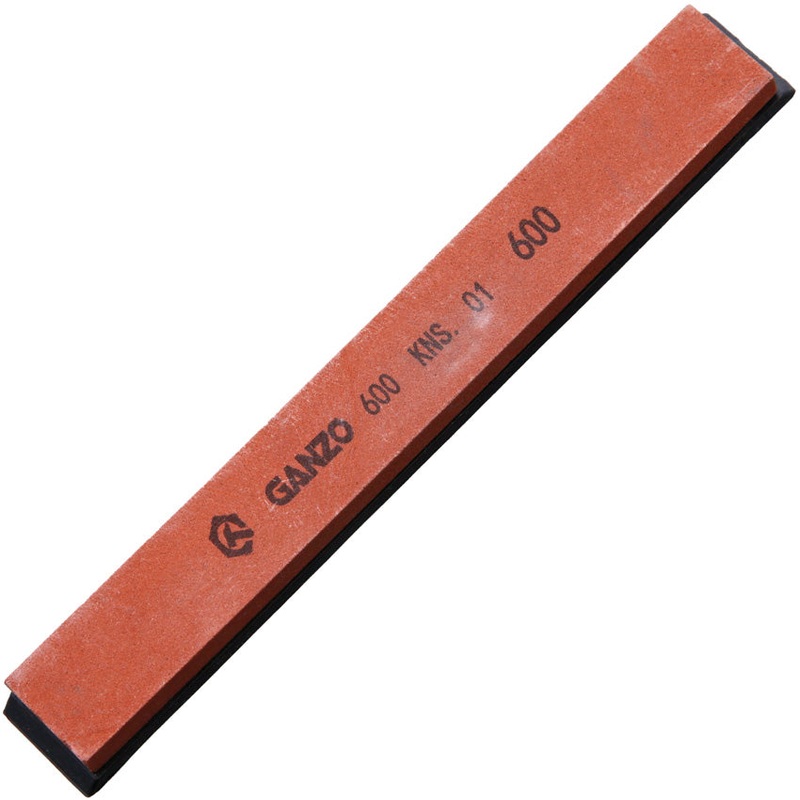 Ganzo Knives 600 Grit Red Knife Sharpening Stone w/ Plastic Base S600