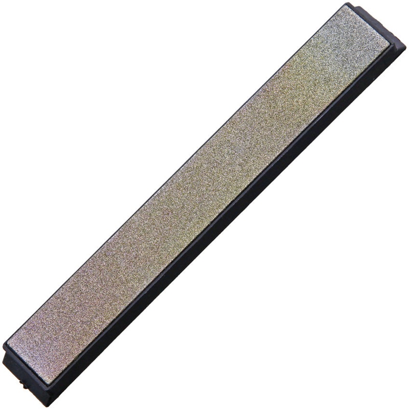 Ganzo Knives Diamond 100 Grit Iridescent Knife Stone w/ Plastic Base D100