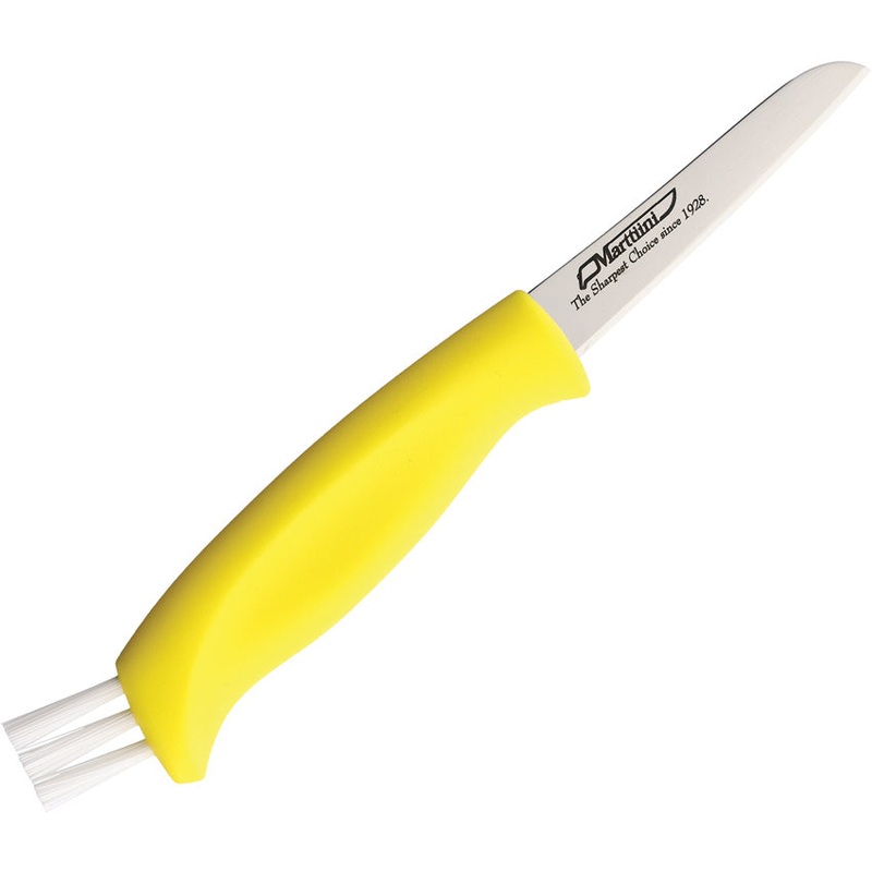 Marttiini Mushroom Yellow Stainless Fixed Blade Knife w/ Neck Sheath 709014