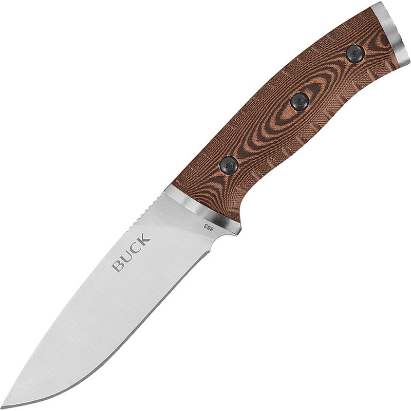 BUCK Knives Selkirk Survival Brown Handle Fixed Blade Knife with Black Sheath 863BRS