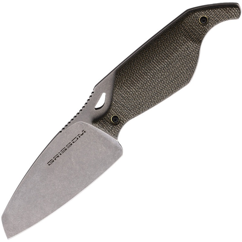 Grissom Knife & Tool Riverstone OD Green Micarta S35VN Fixed Blade Knife 002MOD   - On Sale