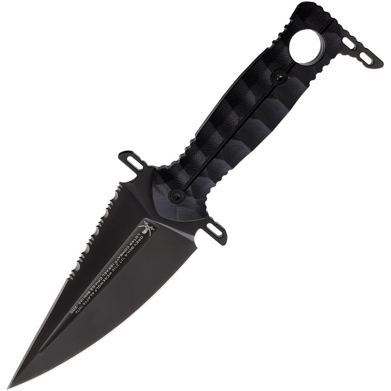 LOTAR Combat OREV Gen 4 Werewolf-Alatta Black G10 D2 Fixed Blade Knife OR104BK