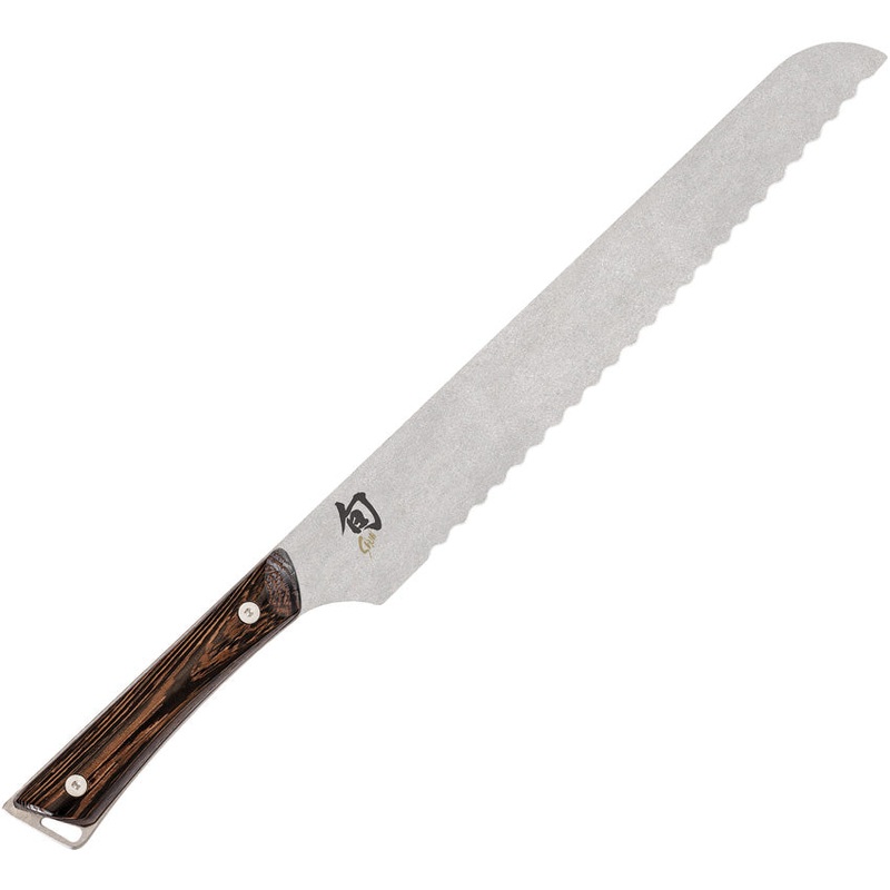 Shun Kanso Bread Brown Wenge Wood AUS-10A Kitchen Knife SWT0705