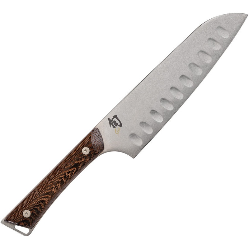 Shun Kanso Santoku Brown Wenge Wood AUS-10A Kitchen Knife SWT0718