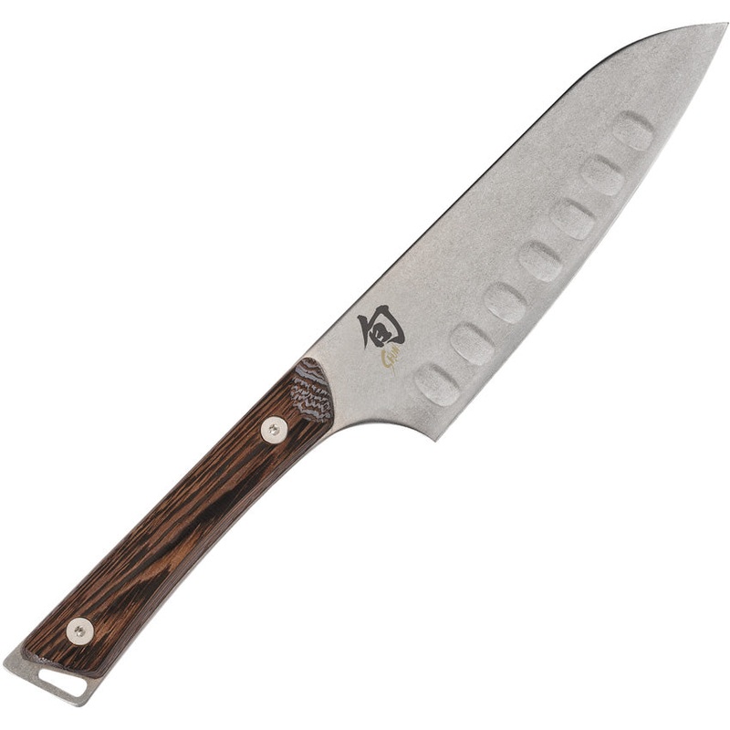 Shun Kanso Santoku Brown Wenge Wood AUS-10A Kitchen Knife SWT0727