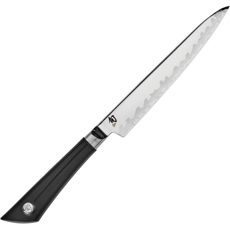 Shun Sora Utility Black Smooth TPE VG-10 Stainless Kitchen Knife VB0701