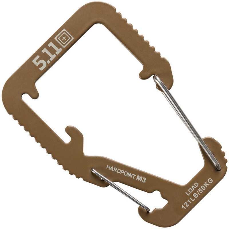 5.11 Tactical Hardpoint M3 Tan Stainless Carabiner Clip  56596134