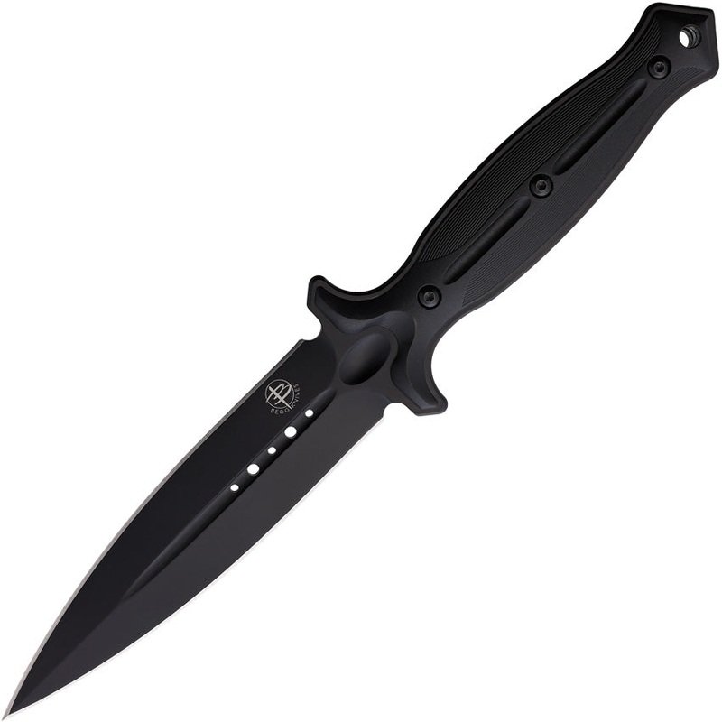 Begg Knives Filoso Dagger 11.5" Black 1095 Double Edge Fixed Blade Knife 026   - On Sale