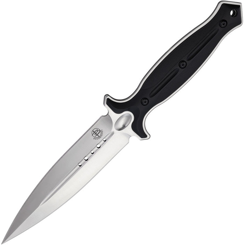 Begg Knives Filoso Dagger 11.5" Black 1095 Satin Fixed Blade Knife w/ Sheath 030   - On Sale