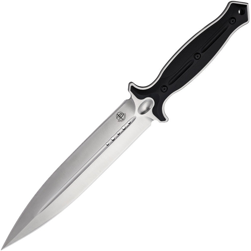 Begg Knives Filoso Dagger 13.5" Black 1095 Satin Fixed Blade Knife w/ Sheath 031   - On Sale