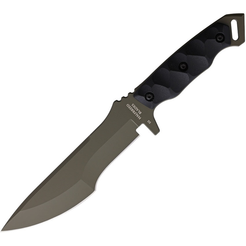 Halfbreed Blades Medium Infantry Black G10 K110 Fixed Blade Knife MIK08ODBLK