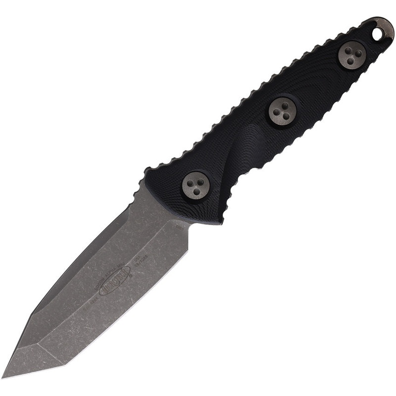 Microtech Socom Alpha Mini Black G10 Apocalyptic Fixed Blade Knife 114M10AP