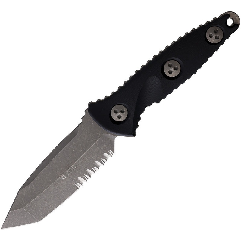 Microtech Socom Alpha Mini Black G10 Apocalyptic Fixed Blade Knife 114M11AP