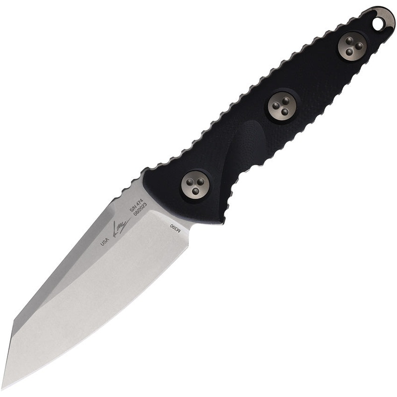 Microtech Socom Alpha Mini Warcom Black G10 Stonewash Fixed Blade Knife 93M10