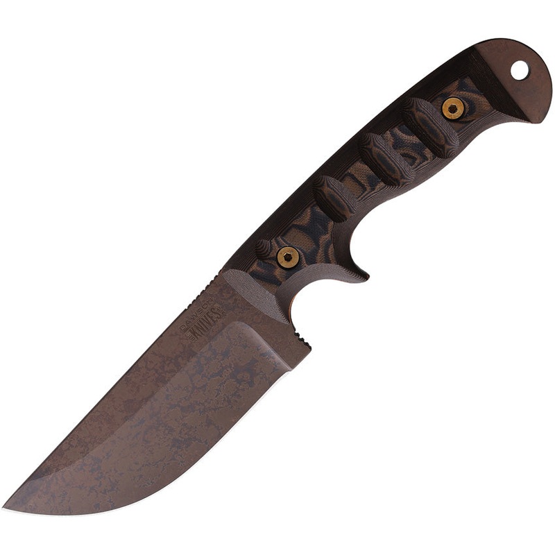 Dawson Knives Warthog Arizona Black & Orange G10 Scorched Earth CPM-3V Fixed Blade Knife 83618