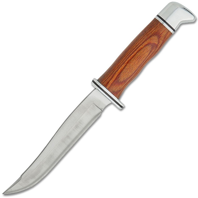 Buck Heritage Pathfinder Cocobolo Wood 420HC Stainless Fixed Blade Knife w/ Sheath 105CCS1