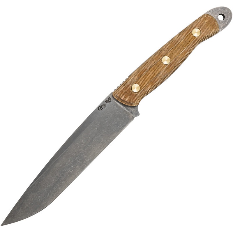 Case Cutlery Welker Hunter Tan Micarta 1095HC Steel Fixed Blade Knife 50628