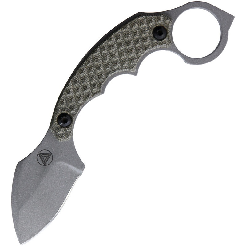 Combative Edge Dragon Tail Green Micarta 1095HC Steel Fixed Blade Knife DTG20