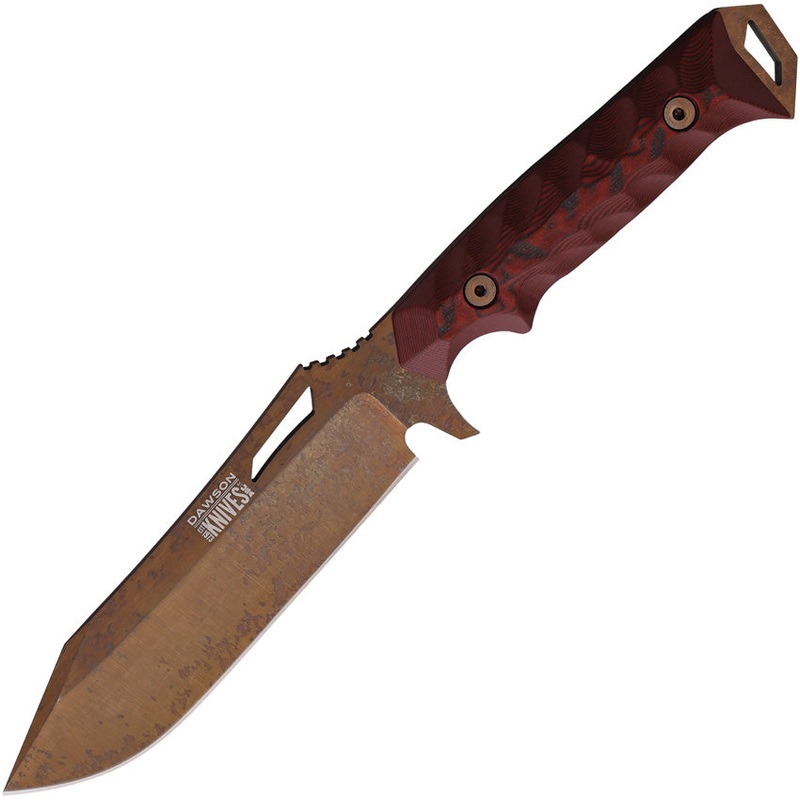 Dawson Knives Shepherd XL Black & Red G10 Arizona Copper MagnaCut Fixed Blade Knife 83748