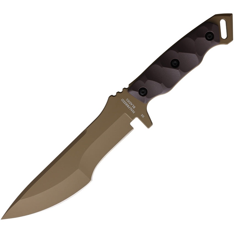 Halfbreed Blades Medium Infantry Brown G10 K110 Fixed Blade Knife MIK08DE   - On Sale
