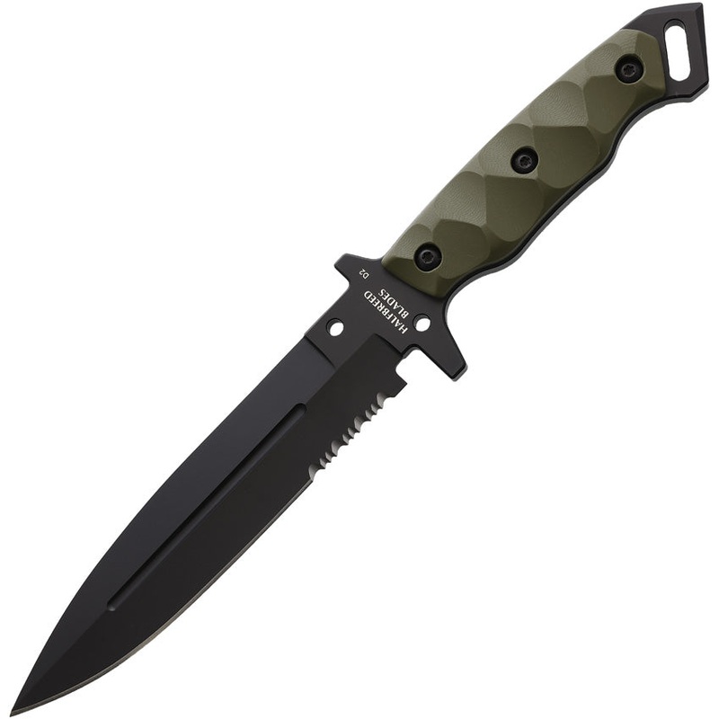 Halfbreed Blades Medium Infantry Green G10 K110 Fixed Blade Knife MIK01PSBLKOD
